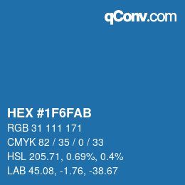 Color code: HEX #1F6FAB | qconv.com
