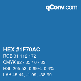 Color code: HEX #1F70AC | qconv.com