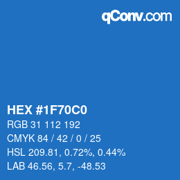 Color code: HEX #1F70C0 | qconv.com