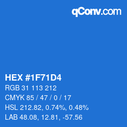 Color code: HEX #1F71D4 | qconv.com