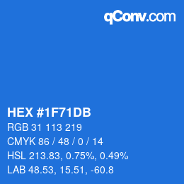 Color code: HEX #1F71DB | qconv.com