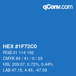 Color code: HEX #1F72C0 | qconv.com