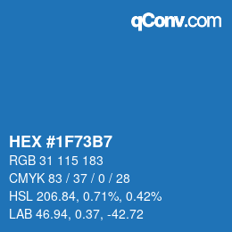 カラーコード: HEX #1F73B7 | qconv.com