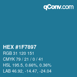 Color code: HEX #1F7897 | qconv.com