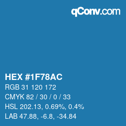 Color code: HEX #1F78AC | qconv.com