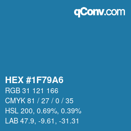 Color code: HEX #1F79A6 | qconv.com
