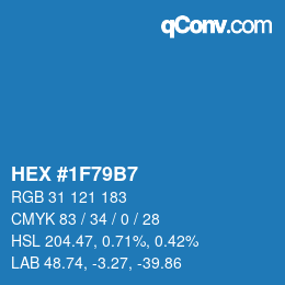 Color code: HEX #1F79B7 | qconv.com