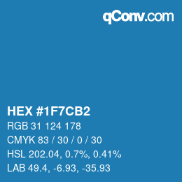 Color code: HEX #1F7CB2 | qconv.com