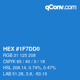 Color code: HEX #1F7DD0 | qconv.com