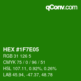 Color code: HEX #1F7E05 | qconv.com