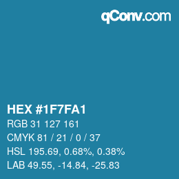 Color code: HEX #1F7FA1 | qconv.com