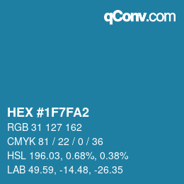 Color code: HEX #1F7FA2 | qconv.com