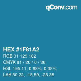 Color code: HEX #1F81A2 | qconv.com