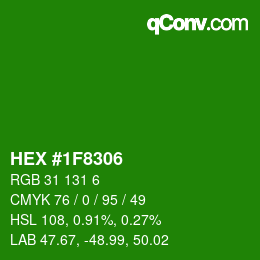 Color code: HEX #1F8306 | qconv.com