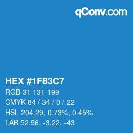Color code: HEX #1F83C7 | qconv.com
