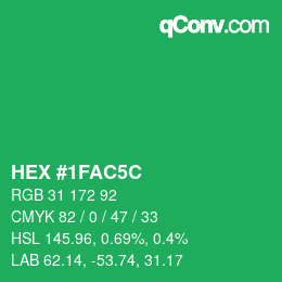 Color code: HEX #1FAC5C | qconv.com