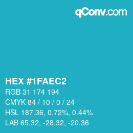 Color code: HEX #1FAEC2 | qconv.com