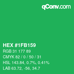 Color code: HEX #1FB159 | qconv.com