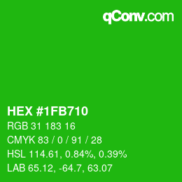 Color code: HEX #1FB710 | qconv.com