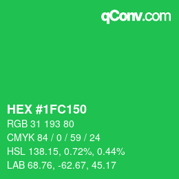 Color code: HEX #1FC150 | qconv.com