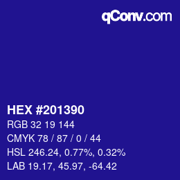 Color code: HEX #201390 | qconv.com