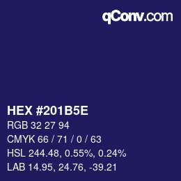Código de color: HEX #201B5E | qconv.com