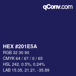 Color code: HEX #201E5A | qconv.com
