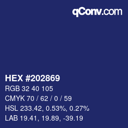 カラーコード: HEX #202869 | qconv.com