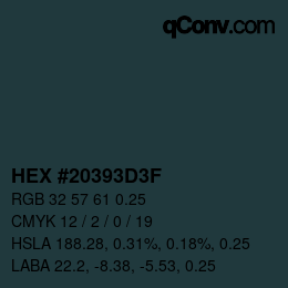 Código de color: HEX #20393D3F | qconv.com