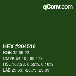Color code: HEX #204516 | qconv.com