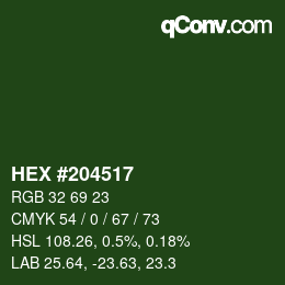 Color code: HEX #204517 | qconv.com