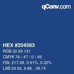 Color code: HEX #204583 | qconv.com