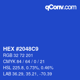 Color code: HEX #2048C9 | qconv.com