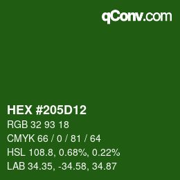 Color code: HEX #205D12 | qconv.com