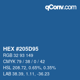Color code: HEX #205D95 | qconv.com
