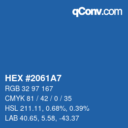 Color code: HEX #2061A7 | qconv.com
