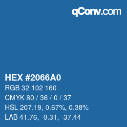 Color code: HEX #2066A0 | qconv.com