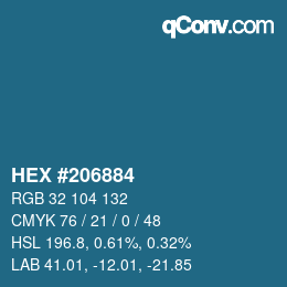 Color code: HEX #206884 | qconv.com