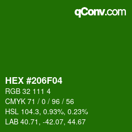 Color code: HEX #206F04 | qconv.com