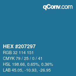 Color code: HEX #207297 | qconv.com
