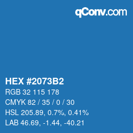 Color code: HEX #2073B2 | qconv.com