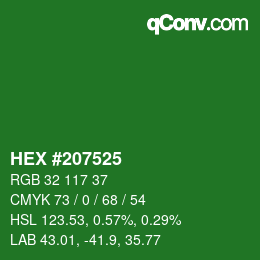 Color code: HEX #207525 | qconv.com
