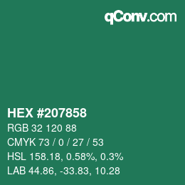 Color code: HEX #207858 | qconv.com