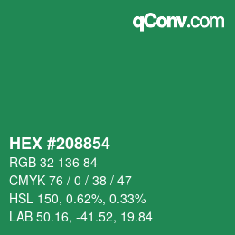 Color code: HEX #208854 | qconv.com