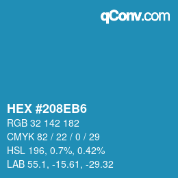Color code: HEX #208EB6 | qconv.com