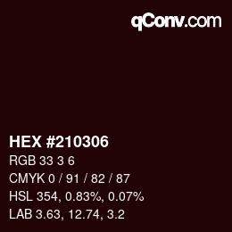 Color code: HEX #210306 | qconv.com