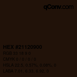 Color code: HEX #21120900 | qconv.com