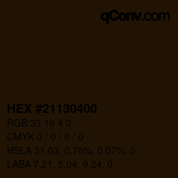 Color code: HEX #21130400 | qconv.com