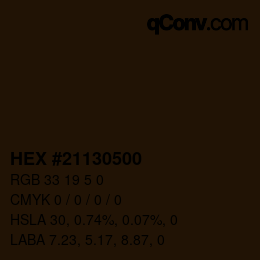 Color code: HEX #21130500 | qconv.com