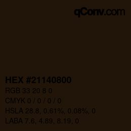 Color code: HEX #21140800 | qconv.com
